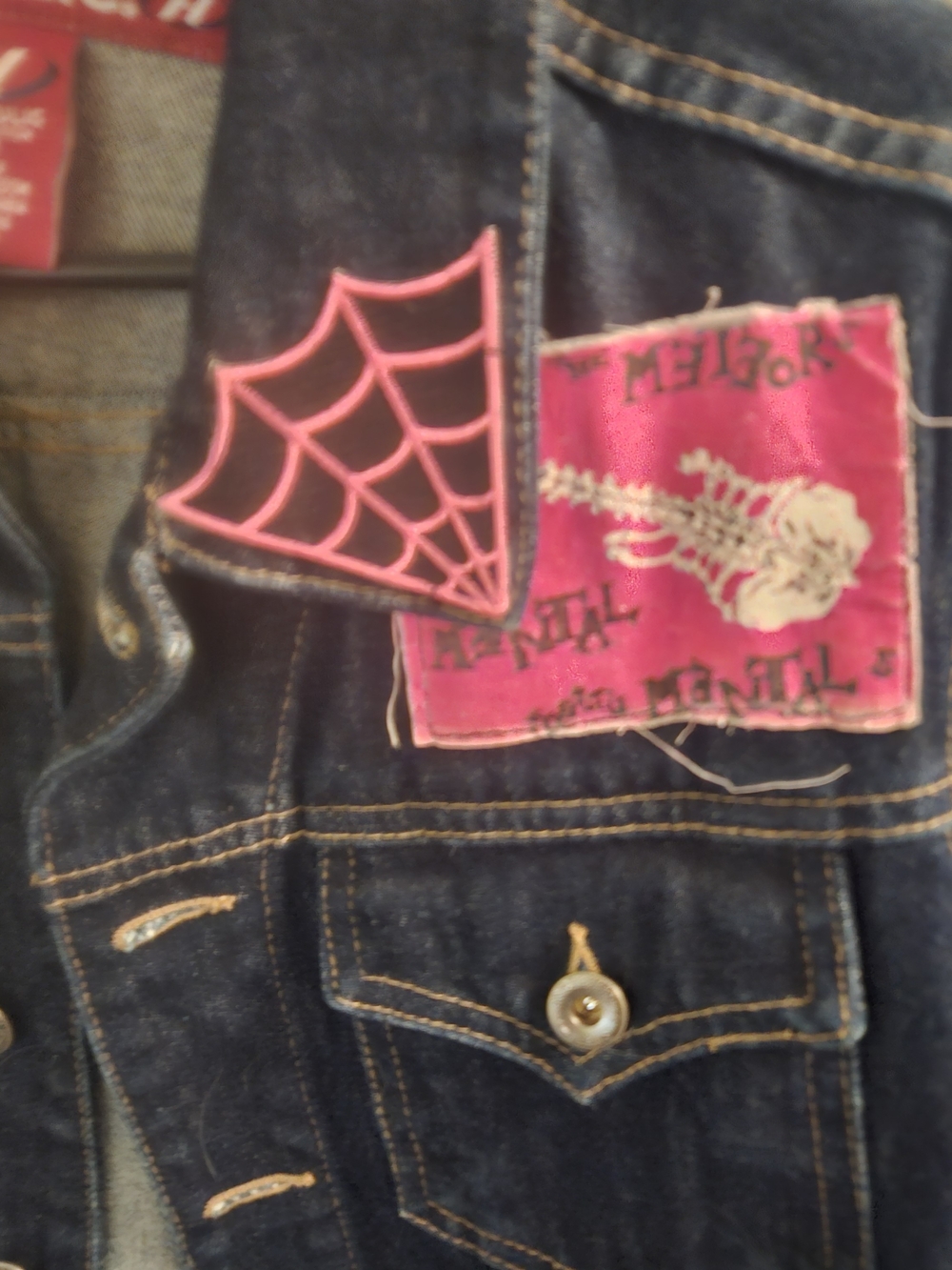 Custom Punk Denim Jacket Psychobilly Rockabilly - Picture 2 of 4